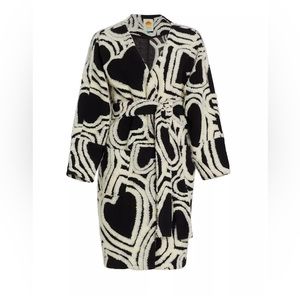 NWT Farm Rio Wild Hearts coat in Black & White